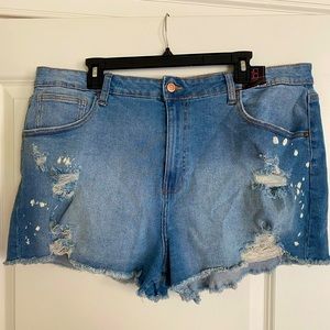 Distressed Jean Shorts